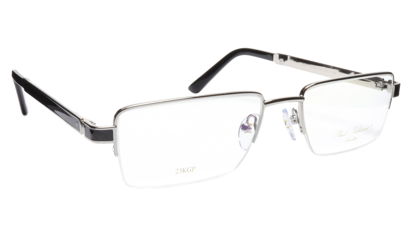 Paul Vosheront Eyeglasses Frame PV339 C2 Gold Plated Wood Italy 56-19-145 31 - Frame Bay