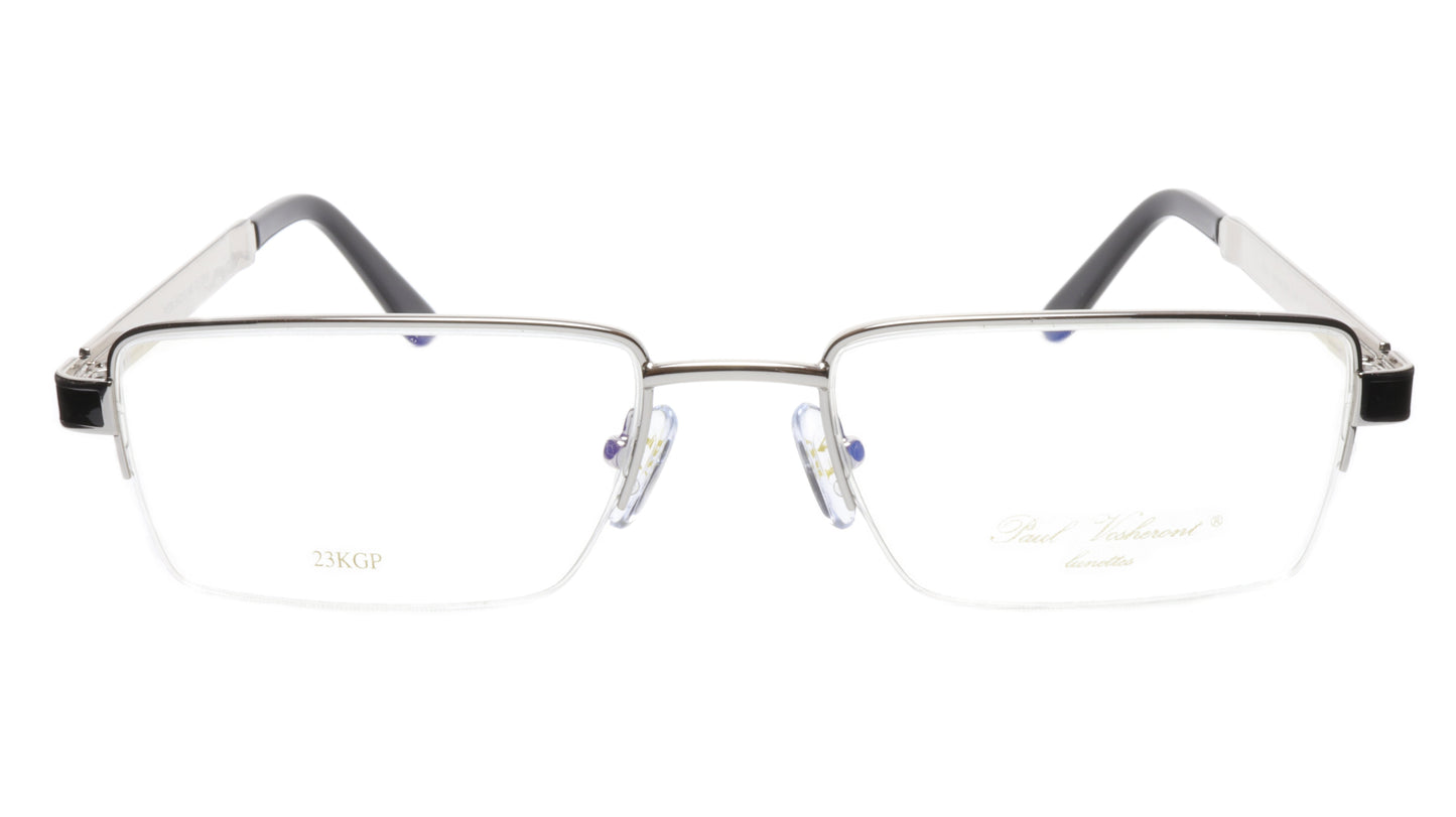 Paul Vosheront Eyeglasses Frame PV339 C2 Gold Plated Wood Italy 56-19-145 31 - Frame Bay