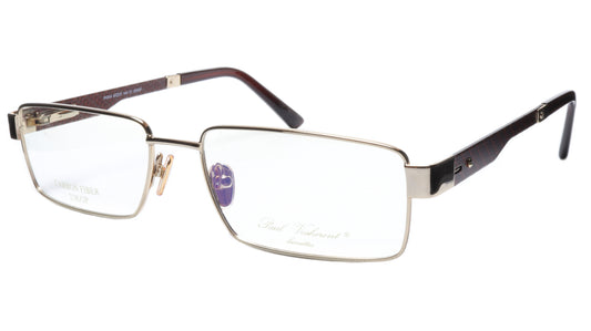 Paul Vosheront Eyeglasses Frame PV314 C1 Gold Plated Carbon Italy 57-17-145 31 - Frame Bay