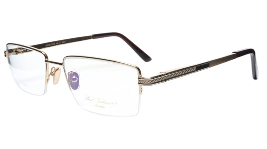 Paul Vosheront Eyeglasses Frame PV373 C1 Gold Plated Acetate Italy 57-19-145 35 - Frame Bay