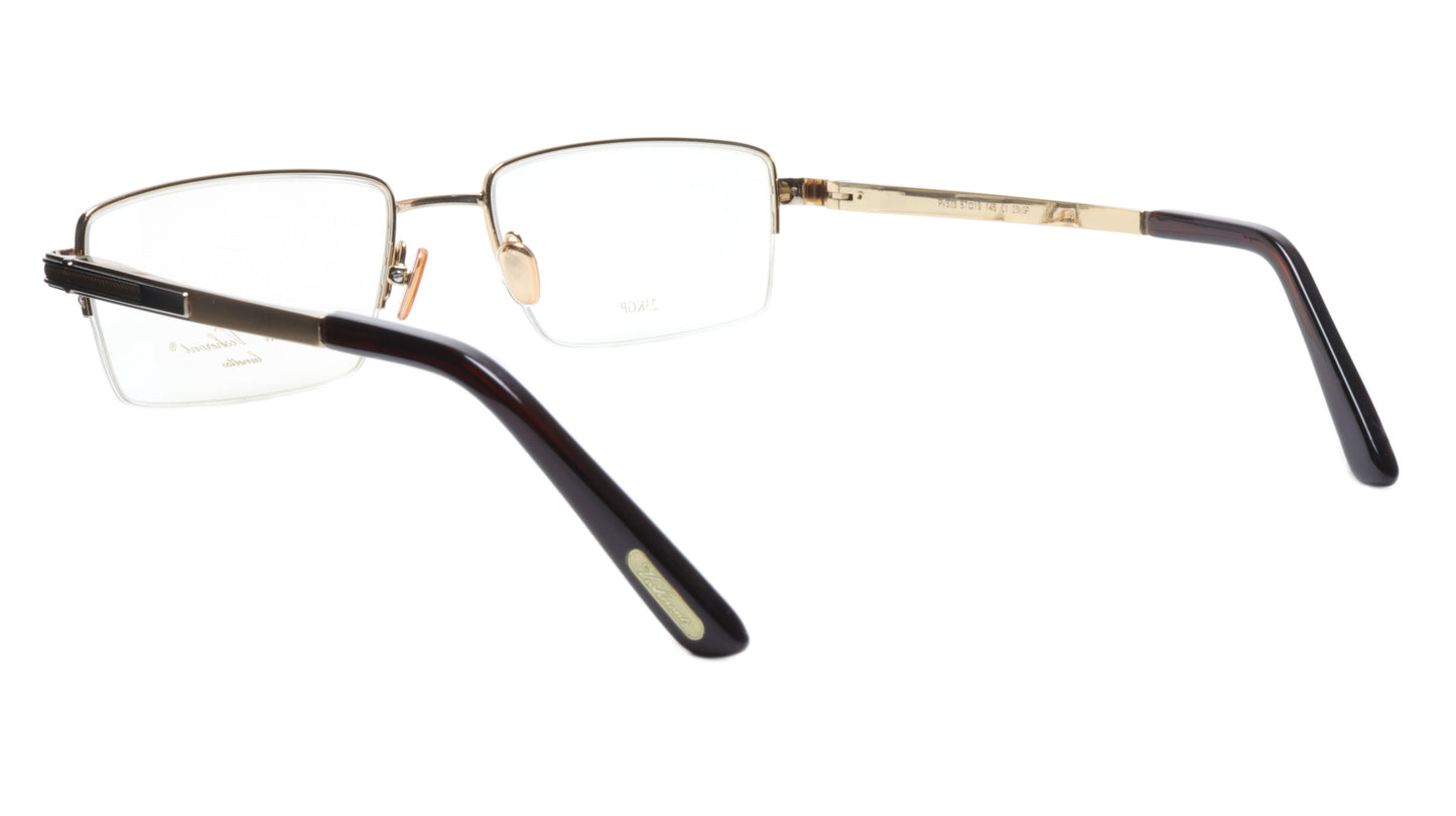 Paul Vosheront Eyeglasses Frame PV373 C1 Gold Plated Acetate Italy 57-19-145 35 - Frame Bay