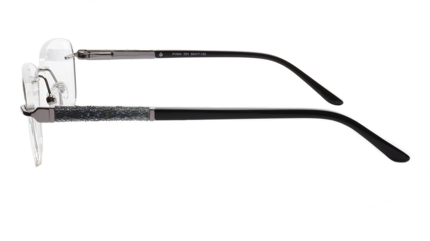Paul Vosheront Eyeglasses Frame PV504 C01 Gold Plated Acetate Italy 52-17-135 36 - Frame Bay