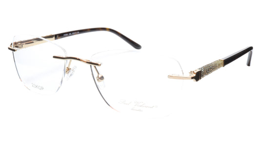 Paul Vosheront Eyeglasses Frame PV504 C02 Gold Plated Acetate Italy 52-17-135 36 - Frame Bay