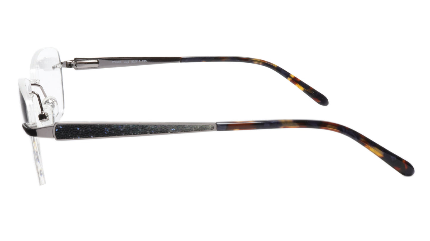 Paul Vosheront Eyeglasses Frame PV503 C02 Gold Plated Acetate Italy 52-17-135 36 - Frame Bay
