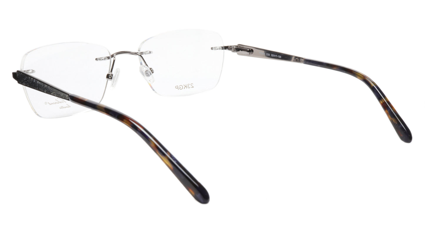 Paul Vosheront Eyeglasses Frame PV503 C02 Gold Plated Acetate Italy 52-17-135 36 - Frame Bay