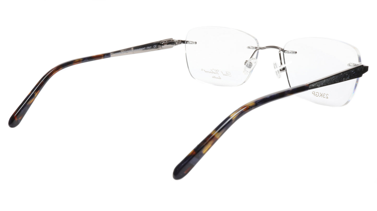 Paul Vosheront Eyeglasses Frame PV503 C02 Gold Plated Acetate Italy 52-17-135 36 - Frame Bay