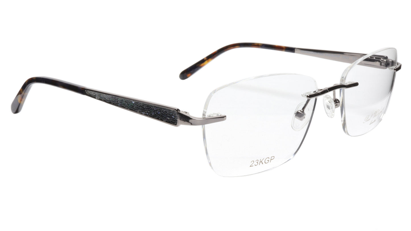 Paul Vosheront Eyeglasses Frame PV503 C02 Gold Plated Acetate Italy 52-17-135 36 - Frame Bay
