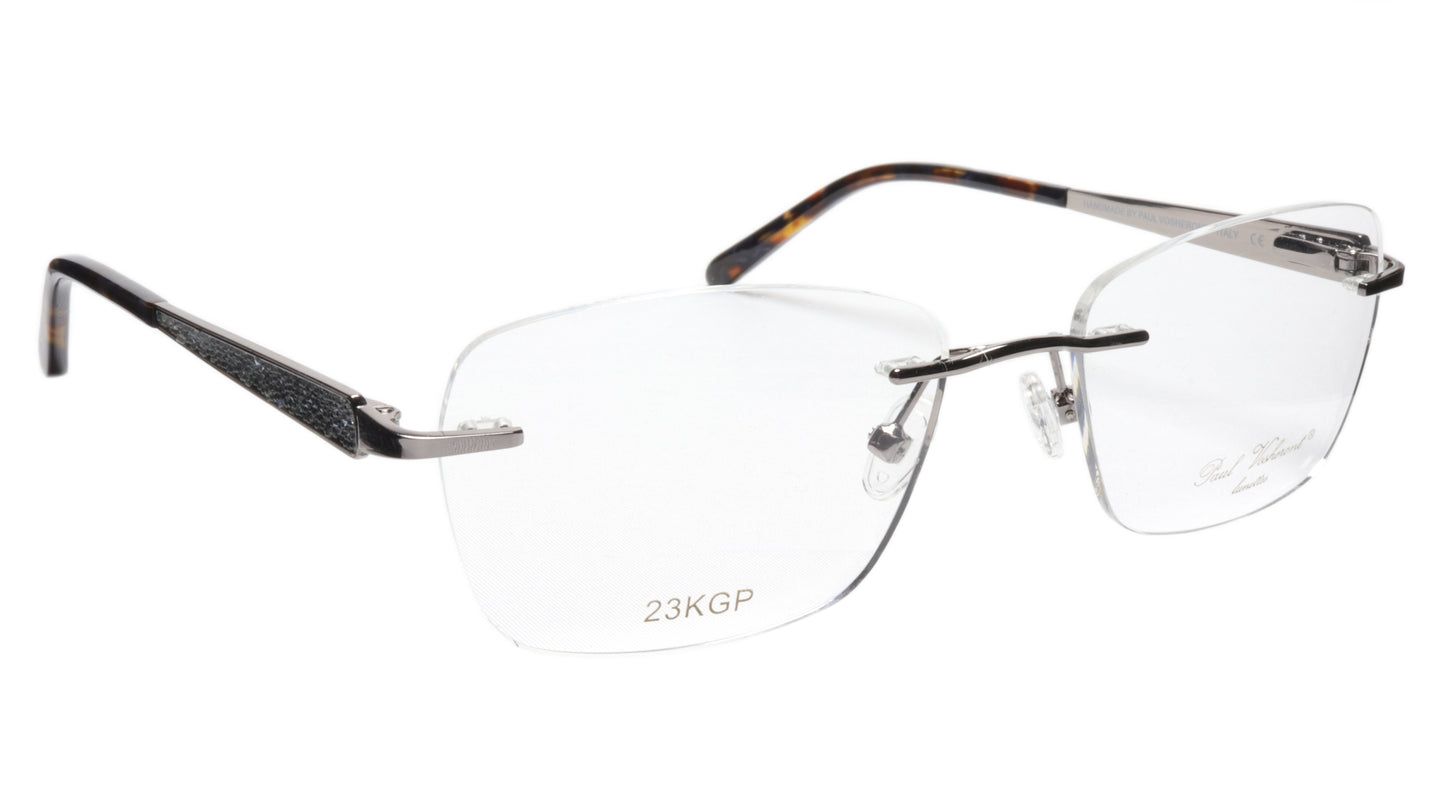 Paul Vosheront Eyeglasses Frame PV503 C02 Gold Plated Acetate Italy 52-17-135 36 - Frame Bay