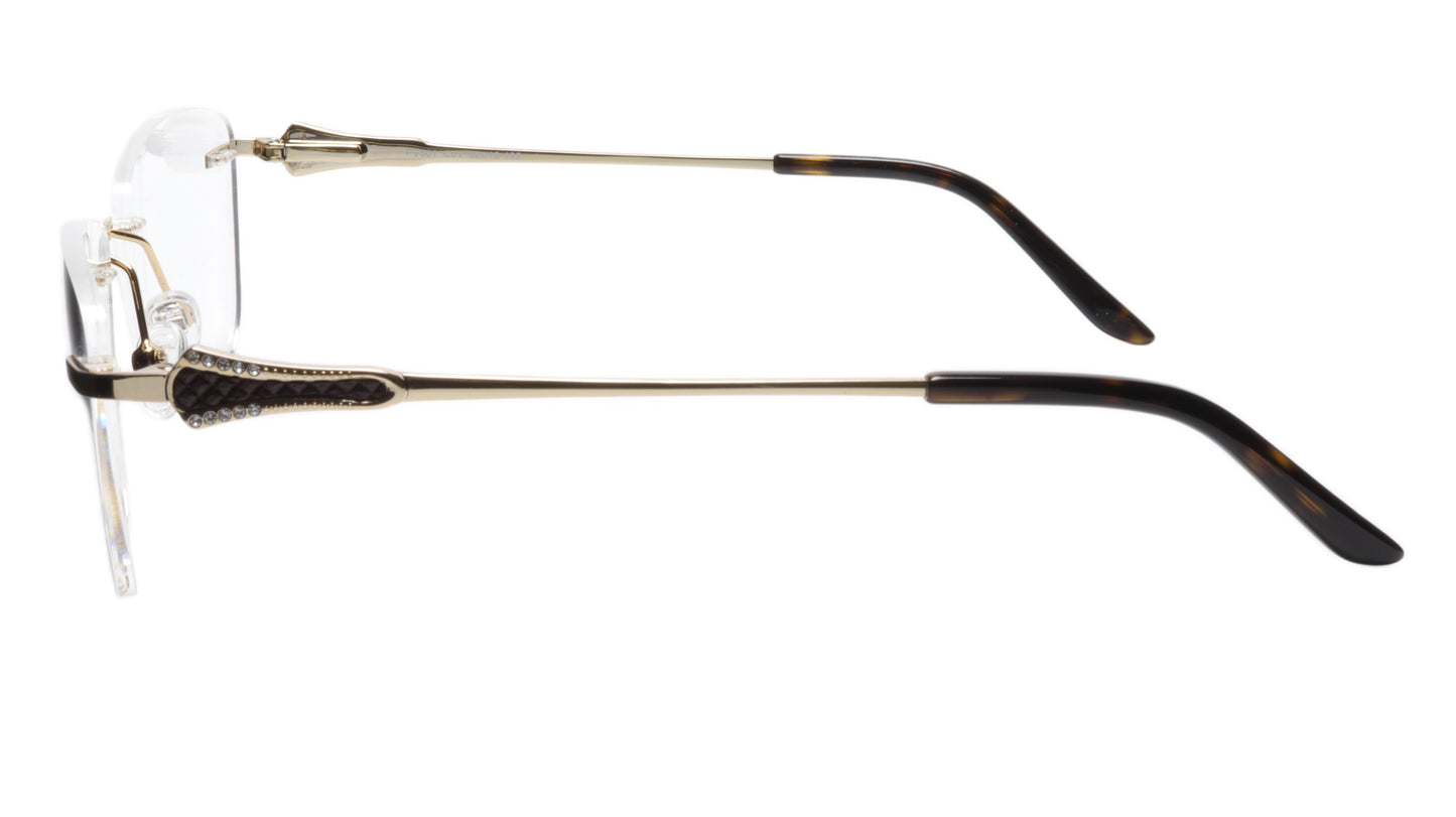Paul Vosheront Eyeglasses Frame PV501 C01 Gold Plated Acetate Italy 52-18-135 37 - Frame Bay