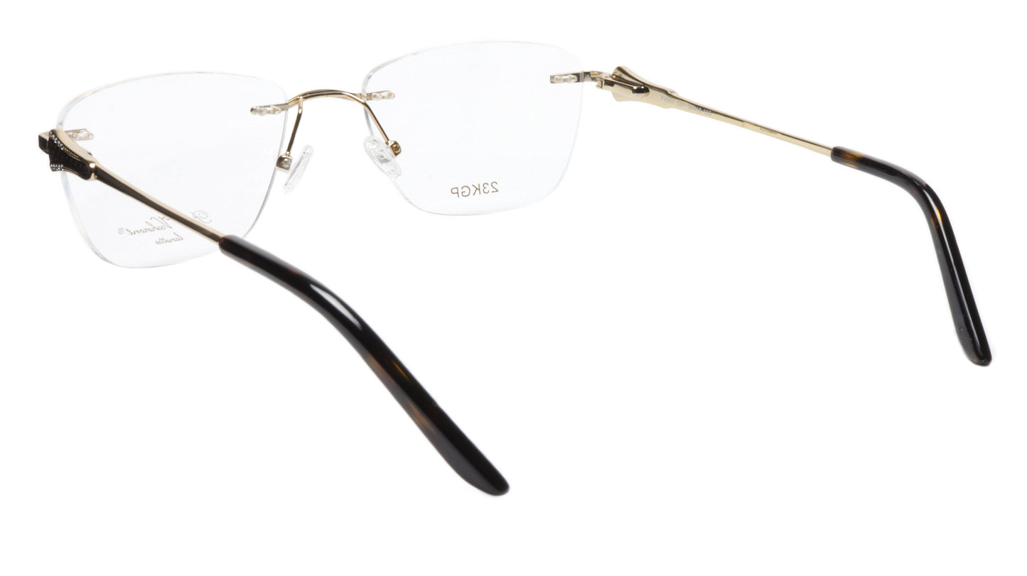 Paul Vosheront Eyeglasses Frame PV501 C01 Gold Plated Acetate Italy 52-18-135 37 - Frame Bay
