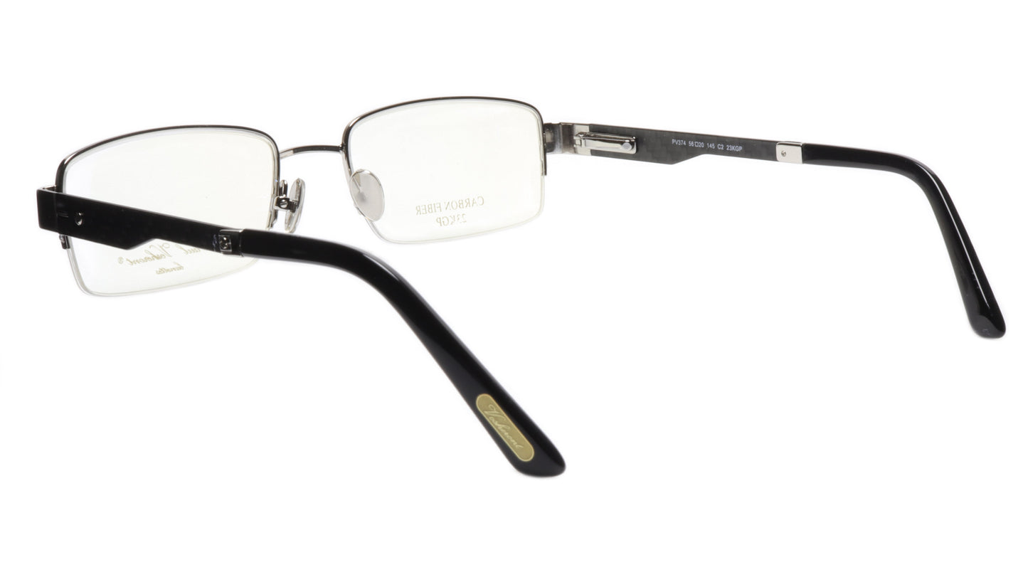 Paul Vosheront Eyeglasses Frame PV374 C2 Gold Plated Acetate Italy 56-20-145 33 - Frame Bay
