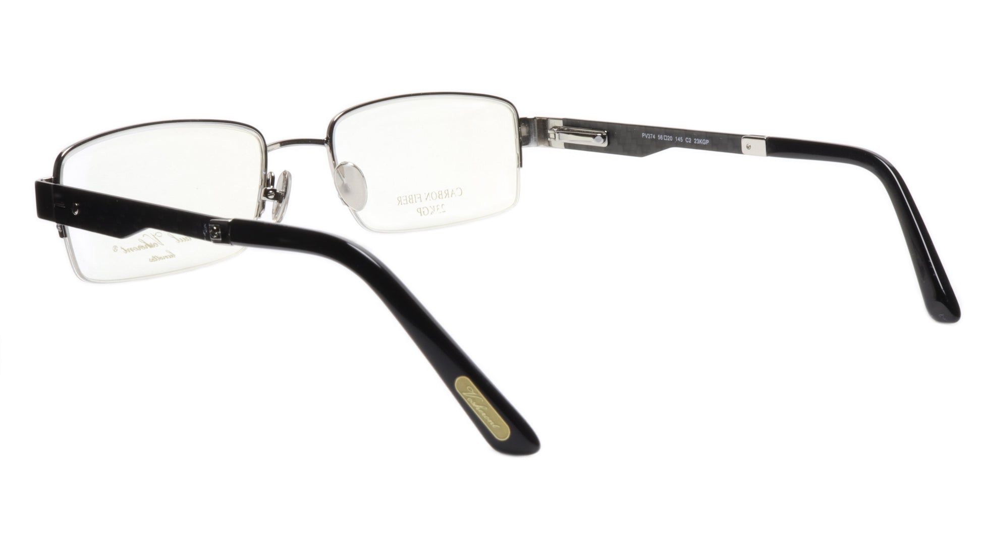 Paul Vosheront Eyeglasses Frame PV374 C2 Gold Plated Acetate Italy 56-20-145 33 - Frame Bay