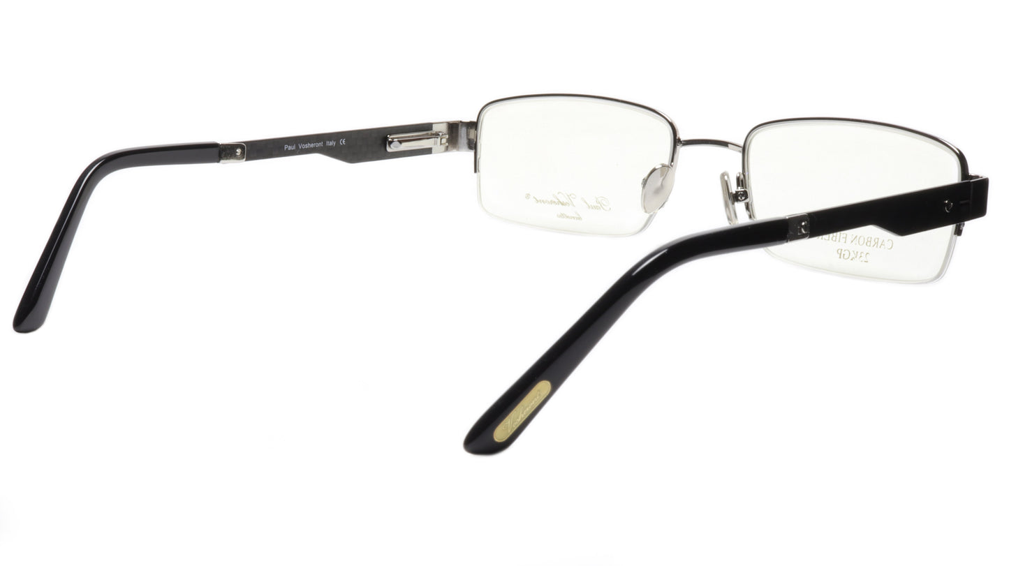 Paul Vosheront Eyeglasses Frame PV374 C2 Gold Plated Acetate Italy 56-20-145 33 - Frame Bay