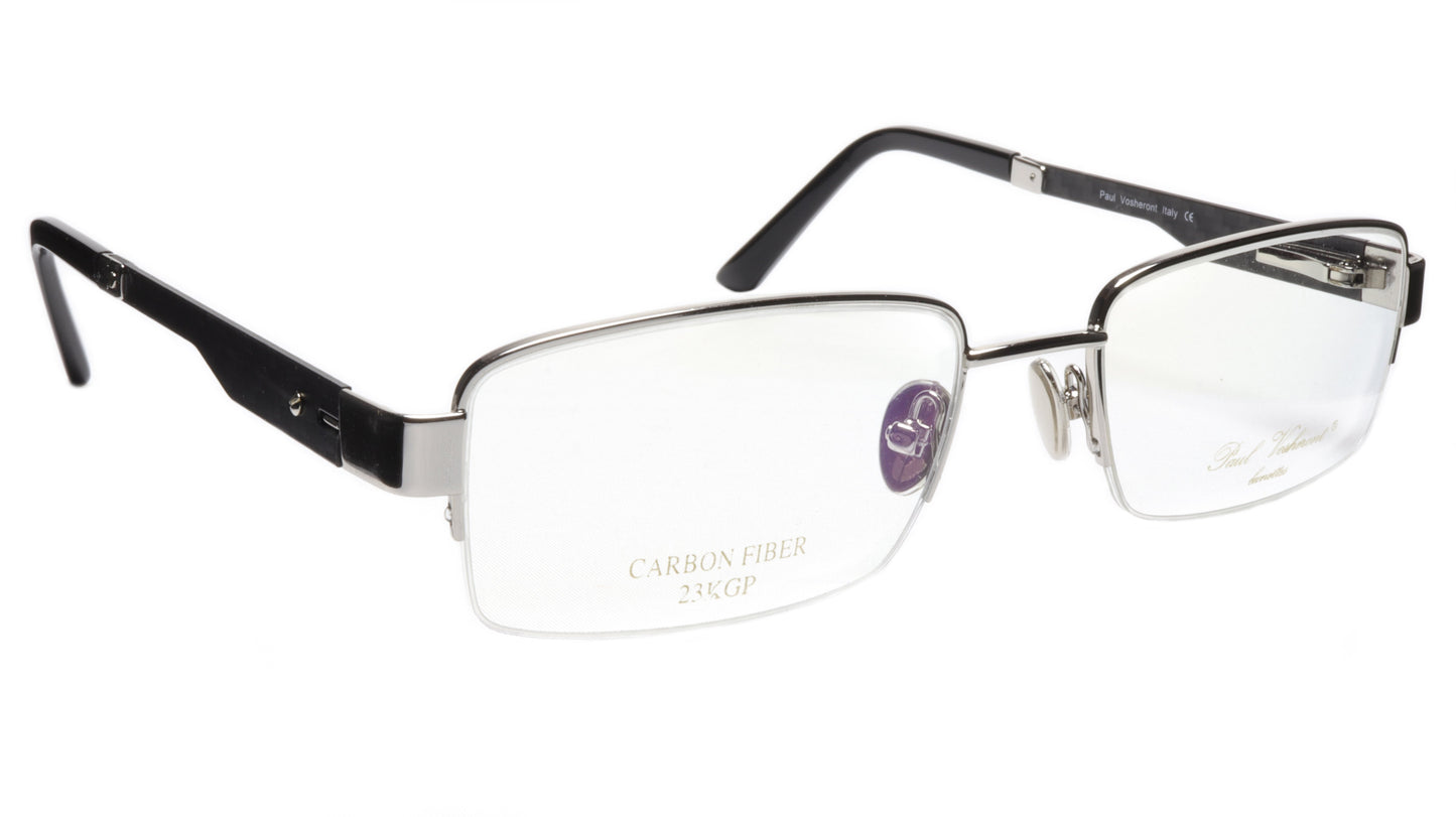Paul Vosheront Eyeglasses Frame PV374 C2 Gold Plated Acetate Italy 56-20-145 33 - Frame Bay