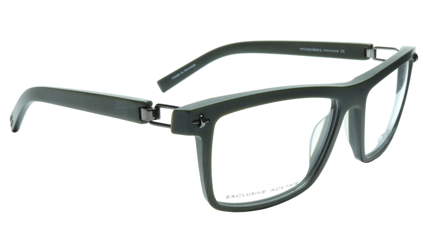 OGA Morel Eyeglasses Frame 7951O VG031 Acetate Dark Green France 56-16-130, 38 - Frame Bay