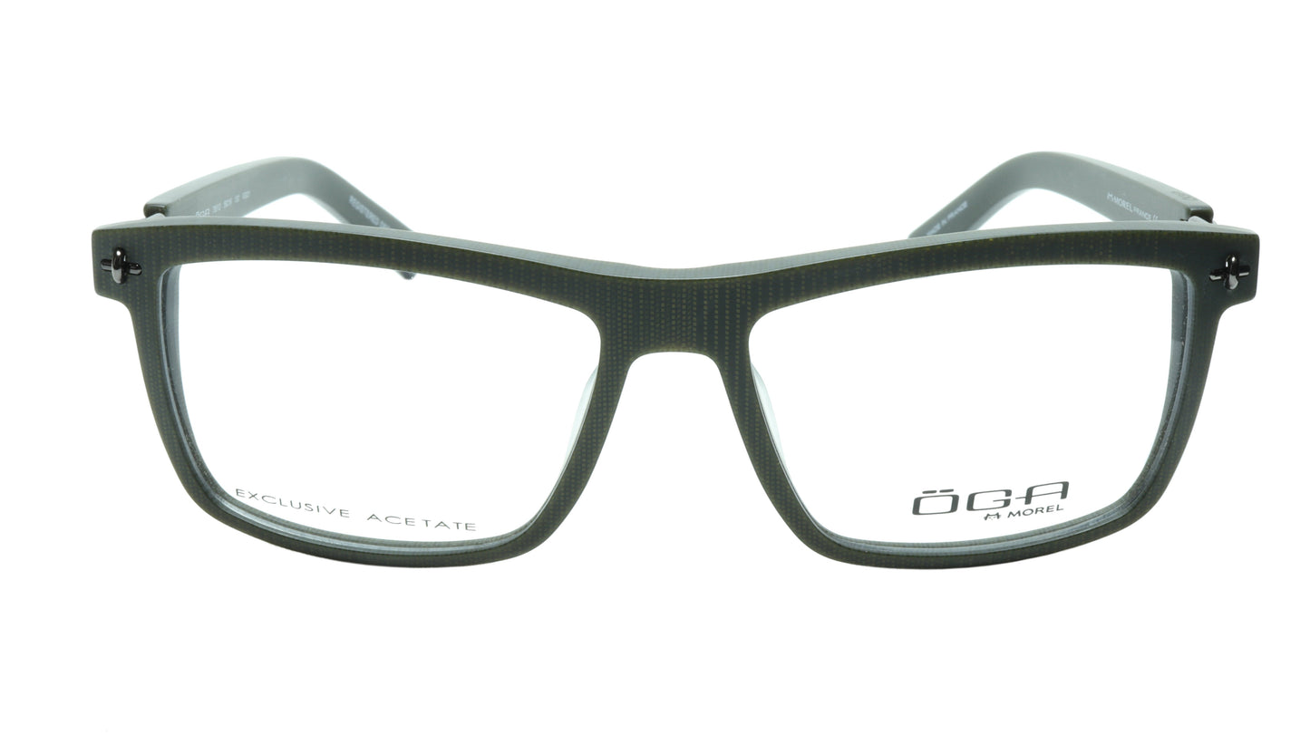 OGA Morel Eyeglasses Frame 7951O VG031 Acetate Dark Green France 56-16-130, 38 - Frame Bay