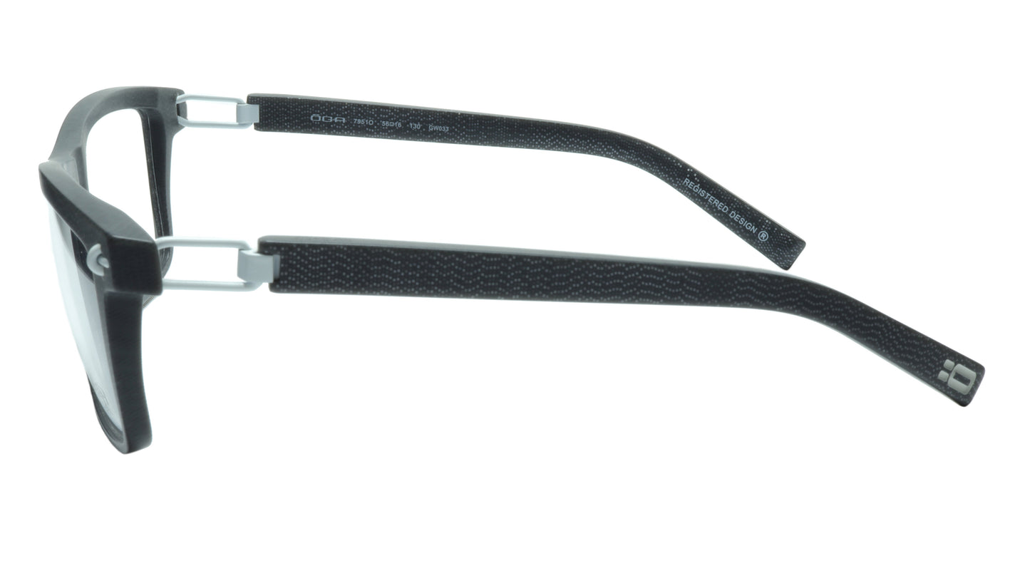 OGA Morel Eyeglasses Frame 7951O GW033 Acetate Grey White France 56-16-130, 38 - Frame Bay
