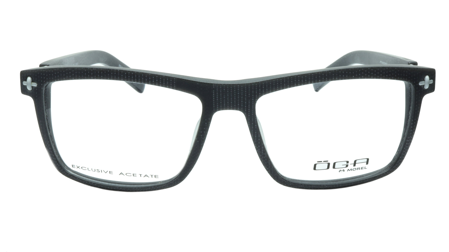 OGA Morel Eyeglasses Frame 7951O GW033 Acetate Grey White France 56-16-130, 38 - Frame Bay