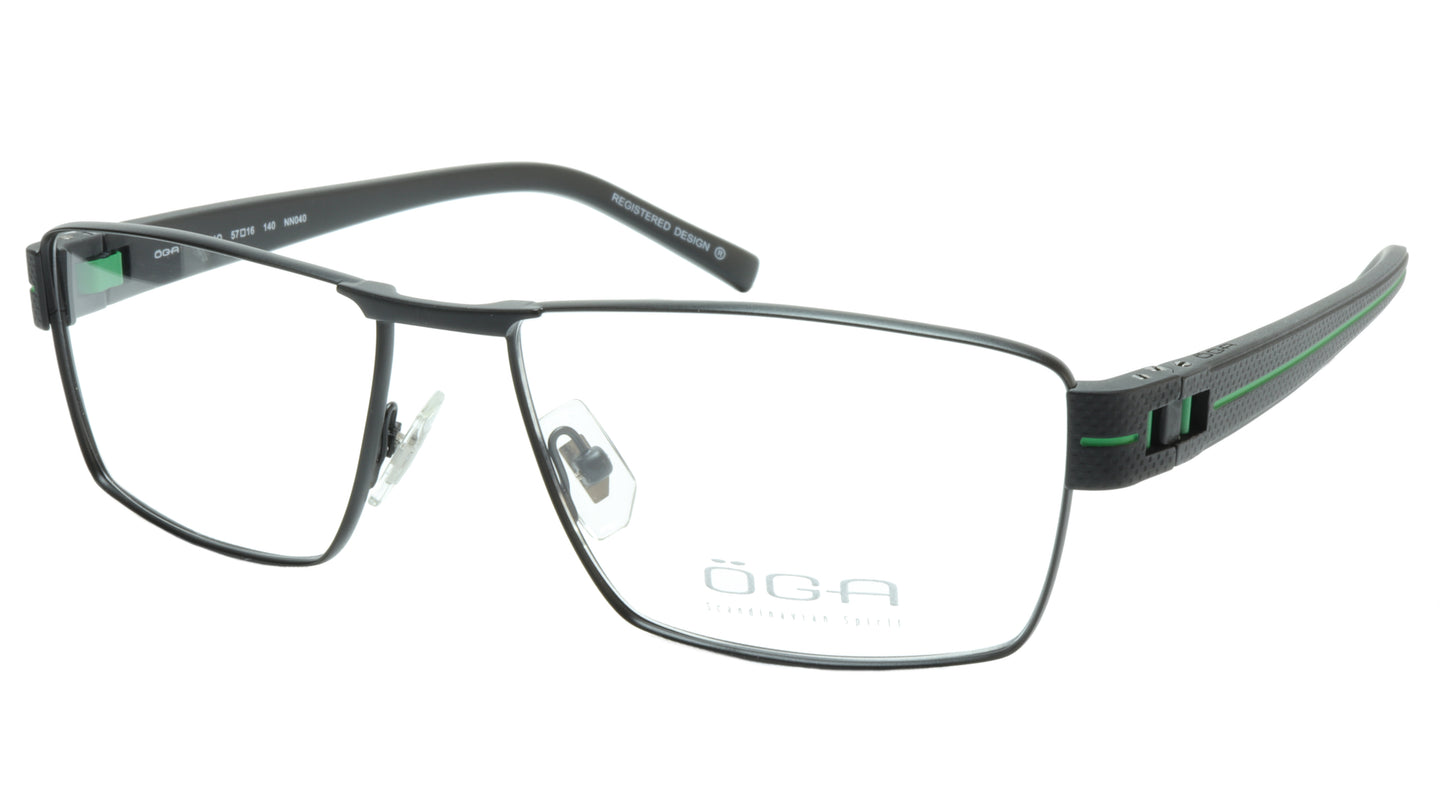 OGA Morel Eyeglasses Frame 7921O NN040 Metal Acetate Green France 57-16-140, 36 - Frame Bay