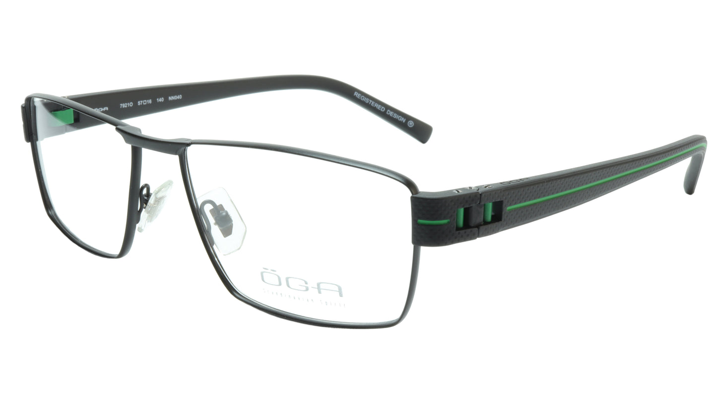 OGA Morel Eyeglasses Frame 7921O NN040 Metal Acetate Green France 57-16-140, 36 - Frame Bay