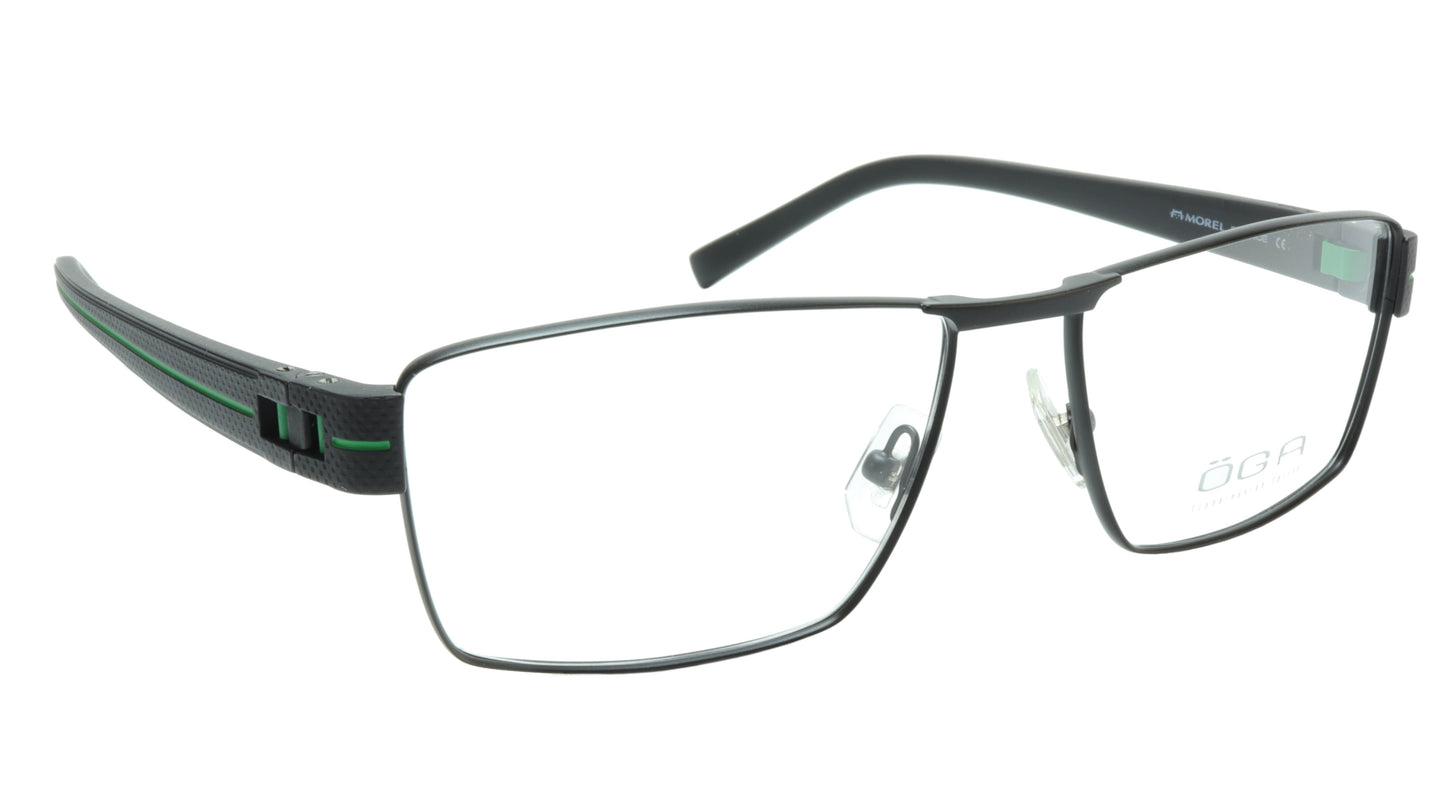 OGA Morel Eyeglasses Frame 7921O NN040 Metal Acetate Green France 57-16-140, 36 - Frame Bay
