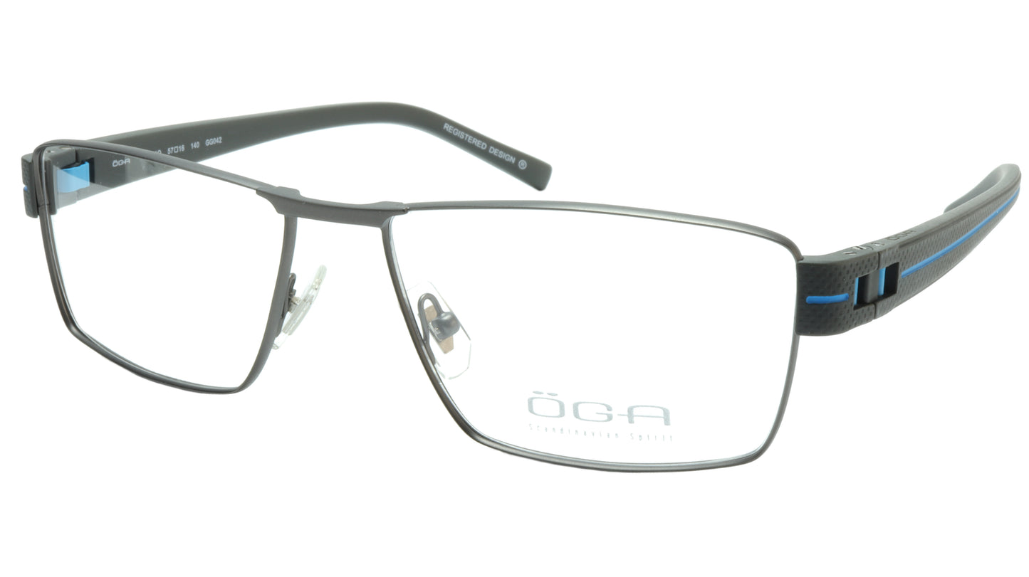 OGA Morel Eyeglasses Frame 7921O GG042 Metal Acetate Blue France 57-16-140, 36 - Frame Bay