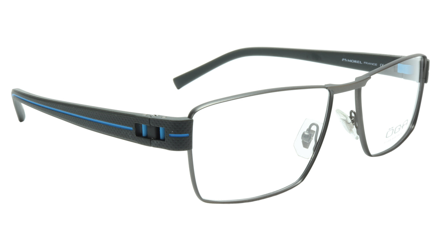 OGA Morel Eyeglasses Frame 7921O GG042 Metal Acetate Blue France 57-16-140, 36 - Frame Bay