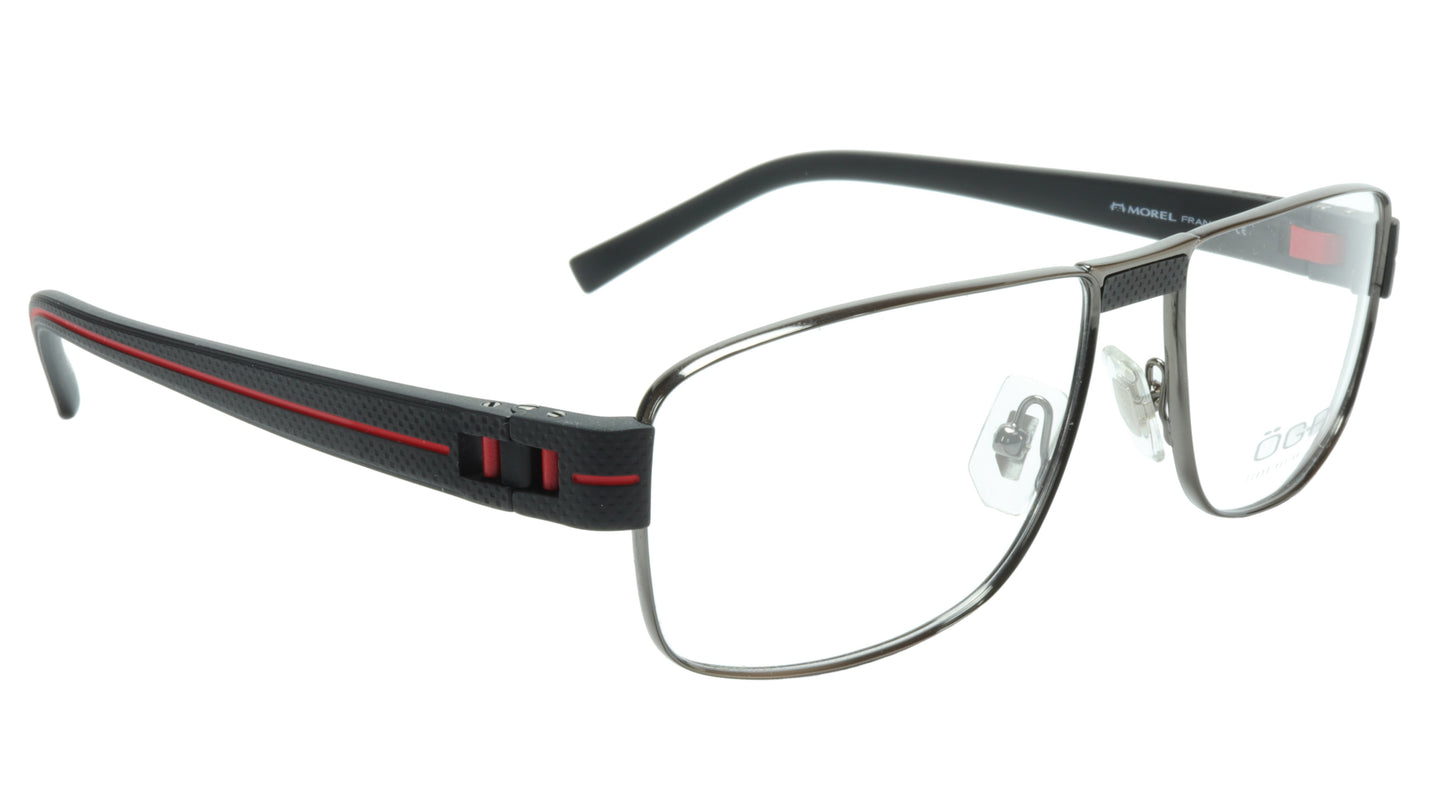 OGA Morel Eyeglasses Frame 7918O GN021 Metal Acetate Red France 55-16-135, 37 - Frame Bay