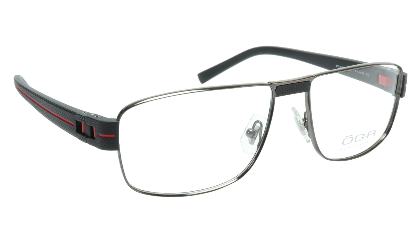 OGA Morel Eyeglasses Frame 7918O GN021 Metal Acetate Red France 55-16-135, 37 - Frame Bay