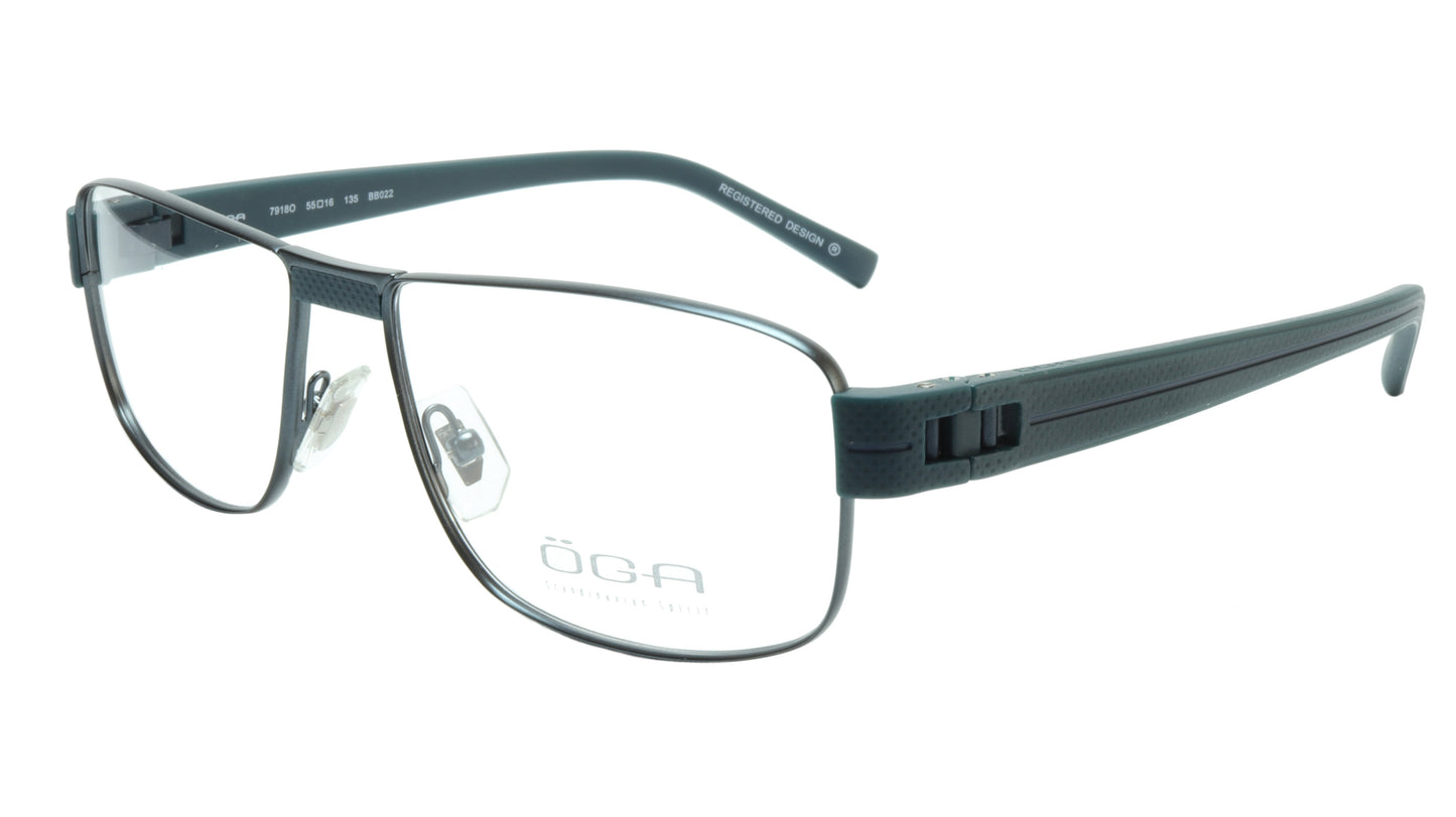 OGA Morel Eyeglasses Frame 7918O BB022 Metal Acetate Dark France 55-16-135, 37 - Frame Bay