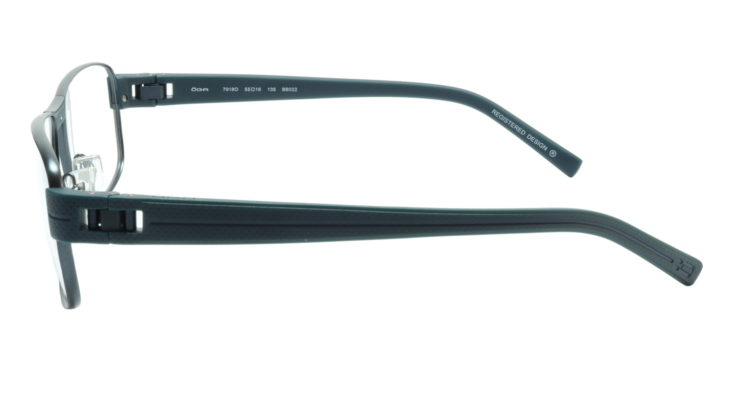 OGA Morel Eyeglasses Frame 7918O BB022 Metal Acetate Dark France 55-16-135, 37 - Frame Bay