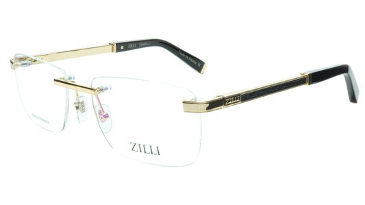 ZILLI Eyeglasses Frame Titanium Acetate Black Gold France Made ZI 60034 C04 - Frame Bay