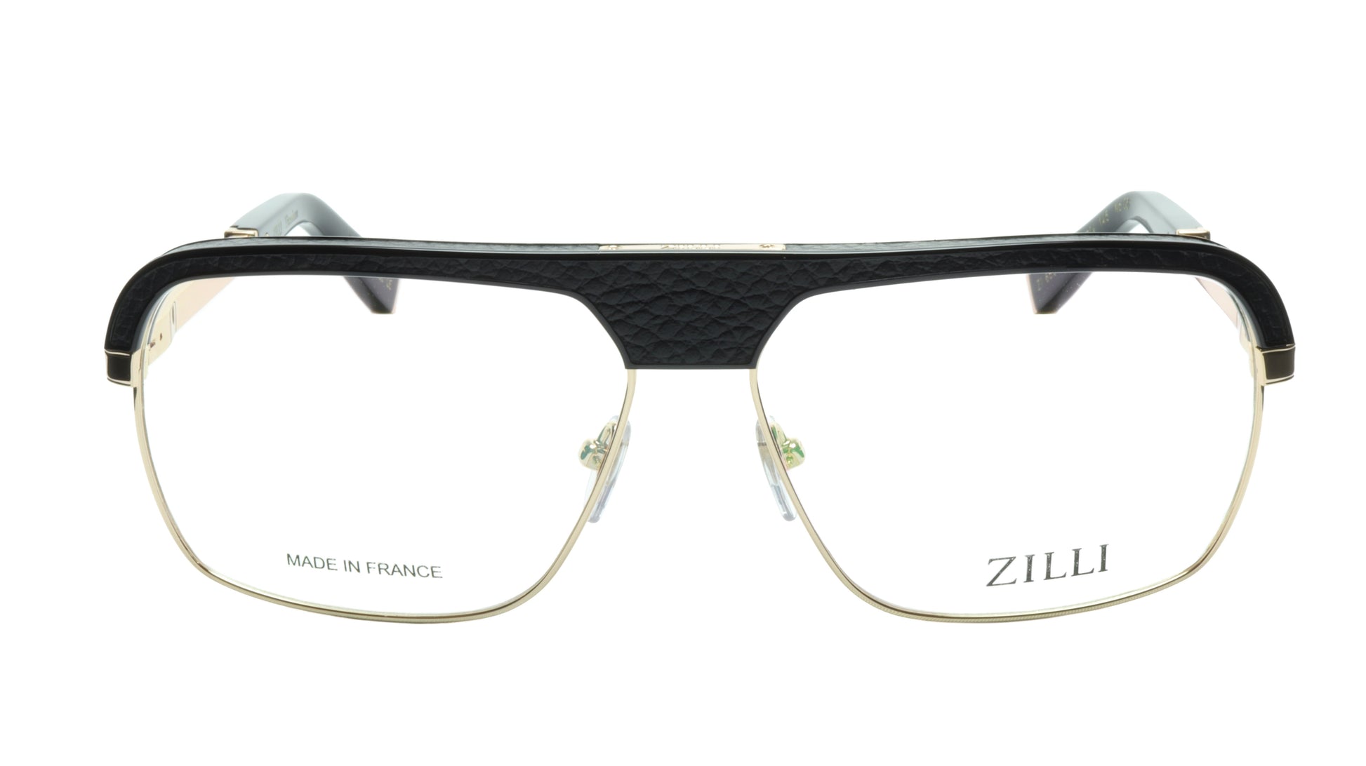 ZILLI Eyeglasses Frame Titanium Acetate Black Gold France Made ZI 60033 C04 - Frame Bay
