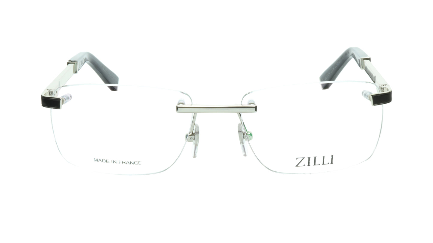 ZILLI Eyeglasses Frame Titanium Acetate Silver Blue France Made ZI 60034 C08 - Frame Bay