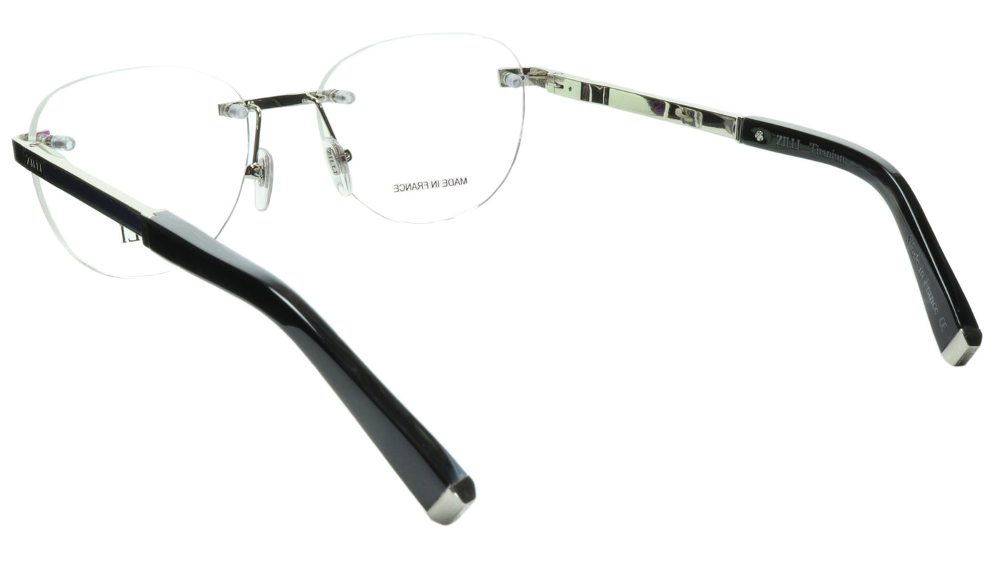 ZILLI Eyeglasses Frame Titanium Acetate Silver Blue France Made ZI 60035 C08 - Frame Bay