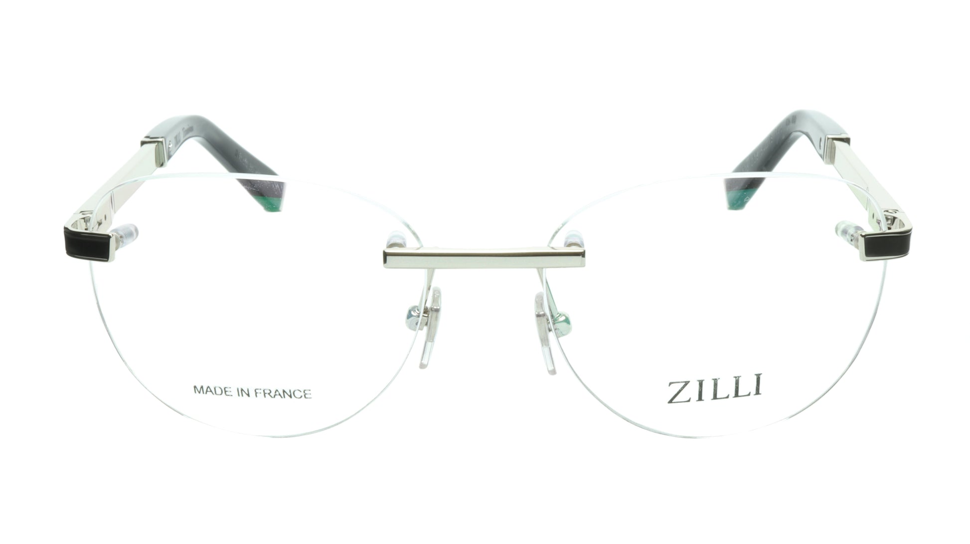 ZILLI Eyeglasses Frame Titanium Acetate Silver Blue France Made ZI 60035 C08 - Frame Bay