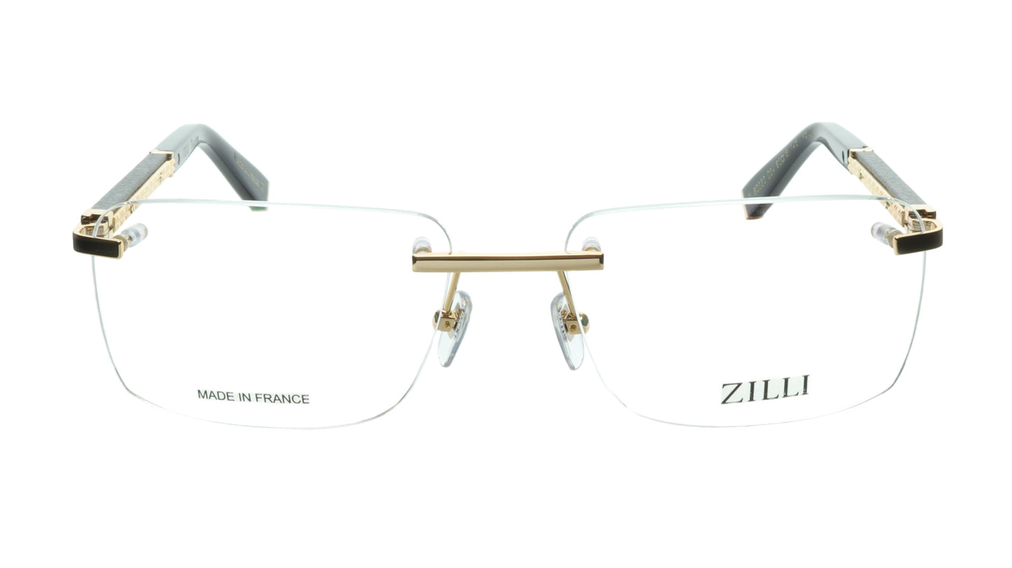 ZILLI Eyeglasses Frame Titanium Acetate Black Gold France Made ZI 60032 C04 - Frame Bay