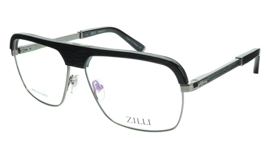 ZILLI Eyeglasses Frame Titanium Acetate Gunmetal France Made ZI 60033 C05 - Frame Bay