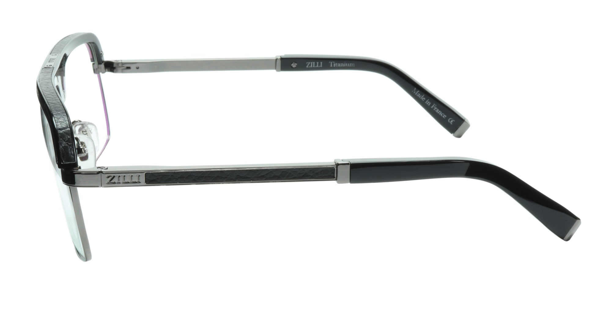 ZILLI Eyeglasses Frame Titanium Acetate Gunmetal France Made ZI 60033 C05 - Frame Bay