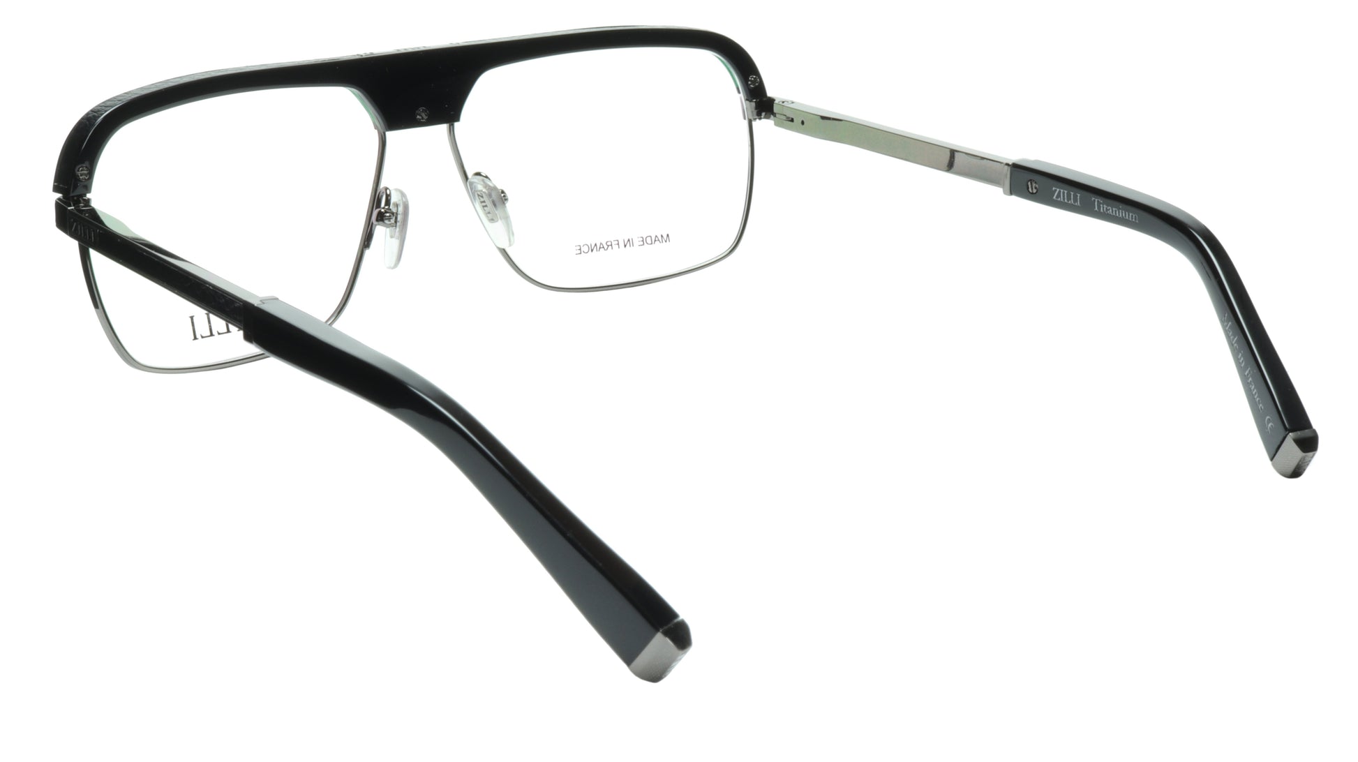 ZILLI Eyeglasses Frame Titanium Acetate Gunmetal France Made ZI 60033 C05 - Frame Bay
