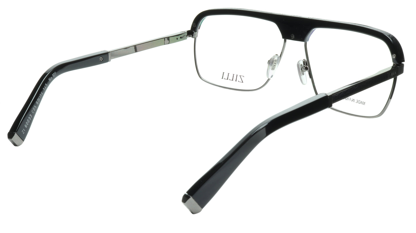 ZILLI Eyeglasses Frame Titanium Acetate Gunmetal France Made ZI 60033 C05 - Frame Bay