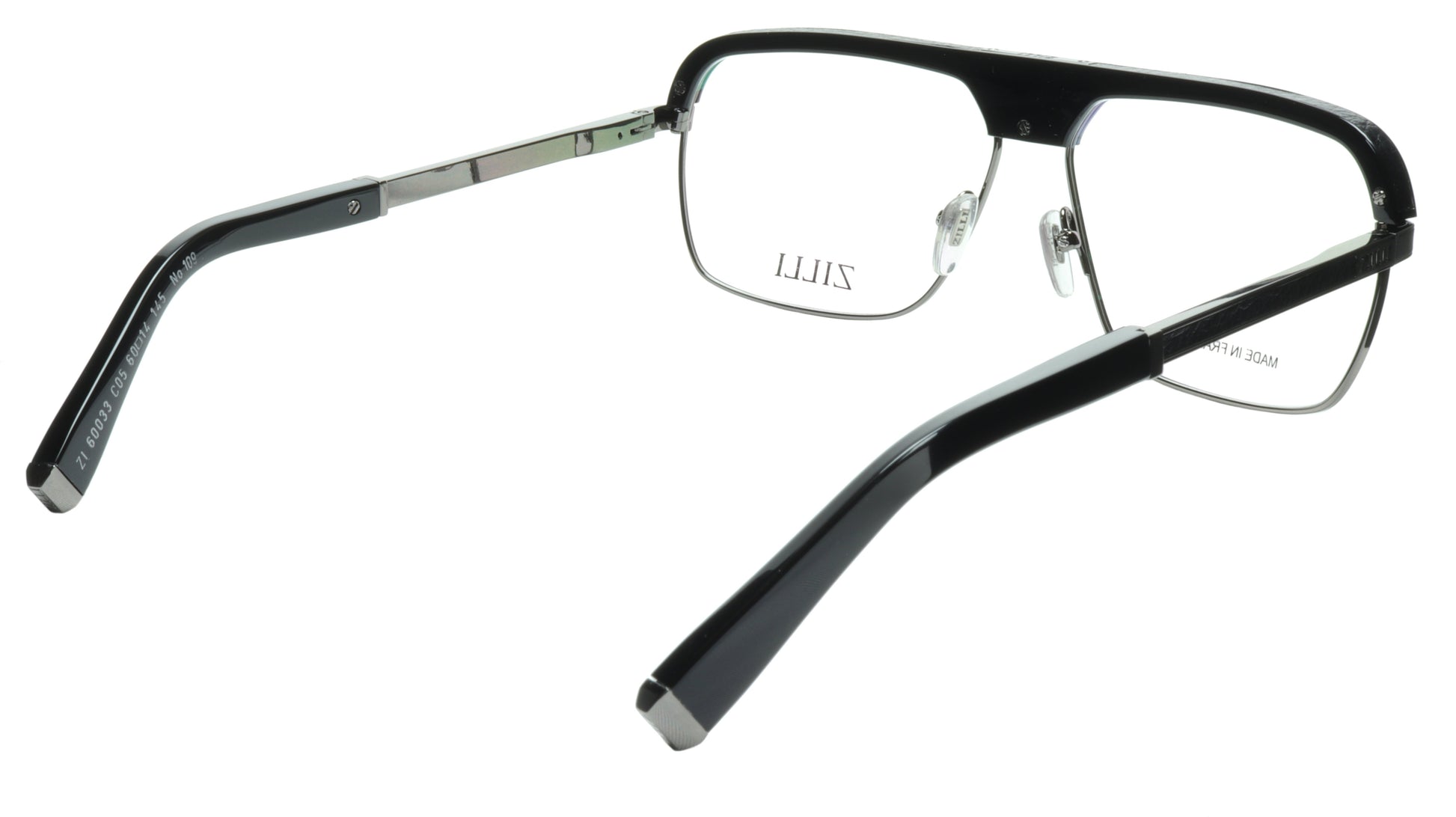 ZILLI Eyeglasses Frame Titanium Acetate Gunmetal France Made ZI 60033 C05 - Frame Bay