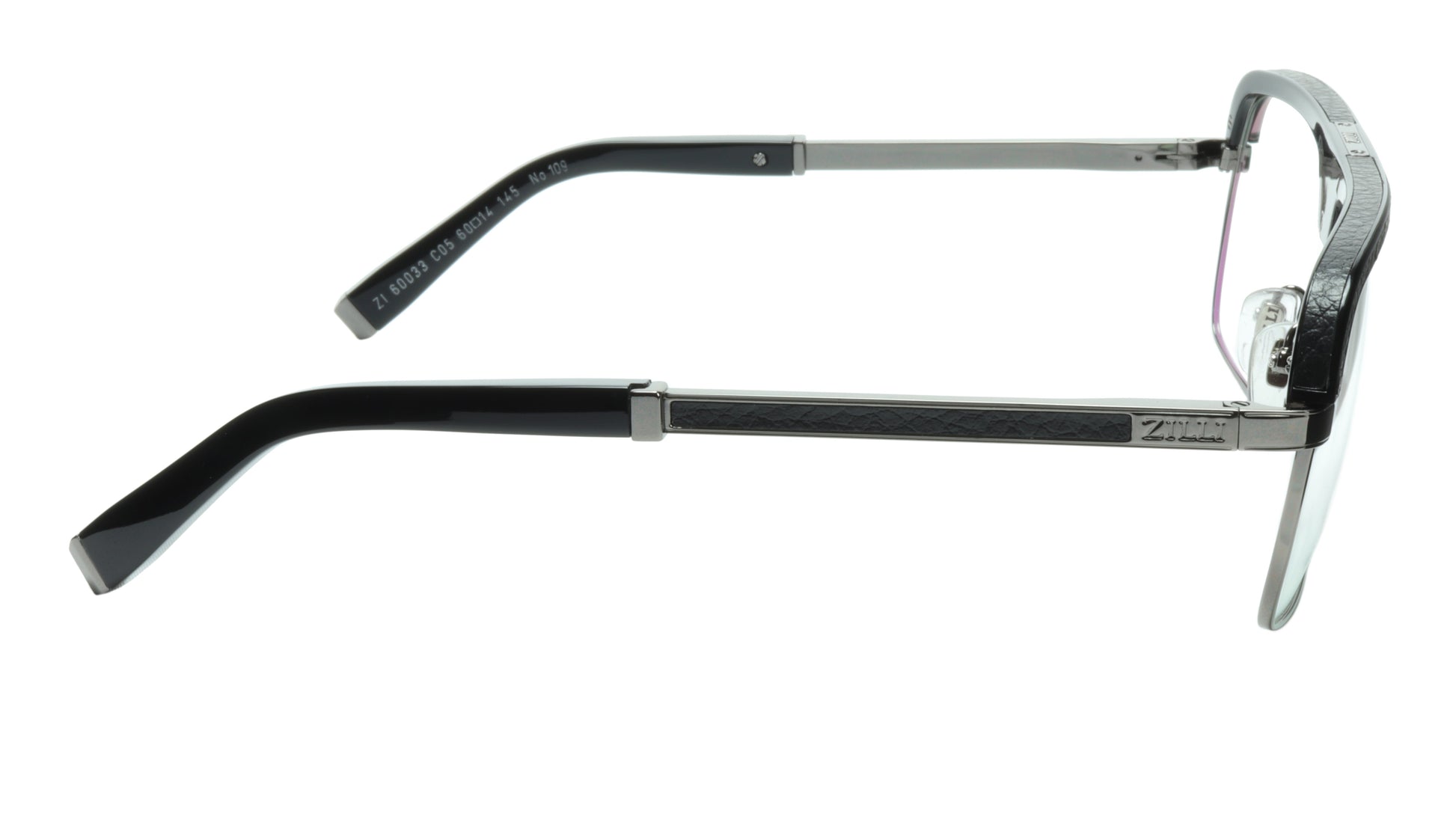 ZILLI Eyeglasses Frame Titanium Acetate Gunmetal France Made ZI 60033 C05 - Frame Bay