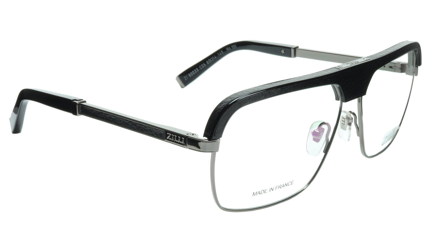 ZILLI Eyeglasses Frame Titanium Acetate Gunmetal France Made ZI 60033 C05 - Frame Bay
