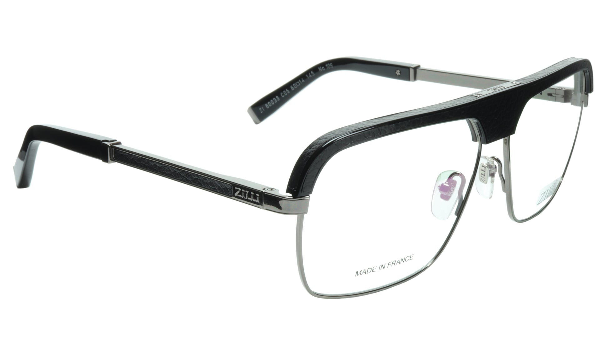 ZILLI Eyeglasses Frame Titanium Acetate Gunmetal France Made ZI 60033 C05 - Frame Bay