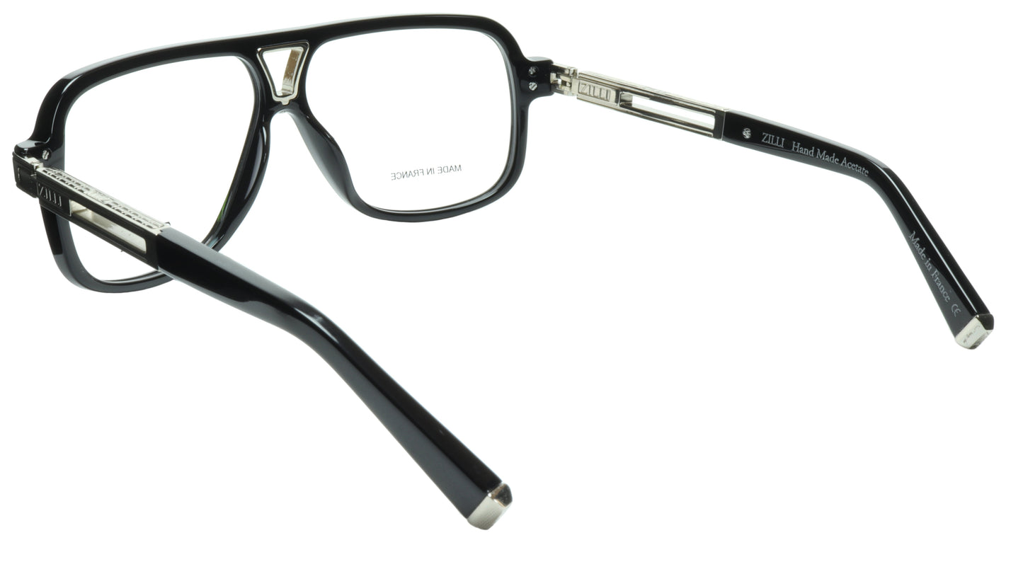 ZILLI Eyeglasses Frame Titanium Acetate Silver France Made ZI 60019 C02 - Frame Bay