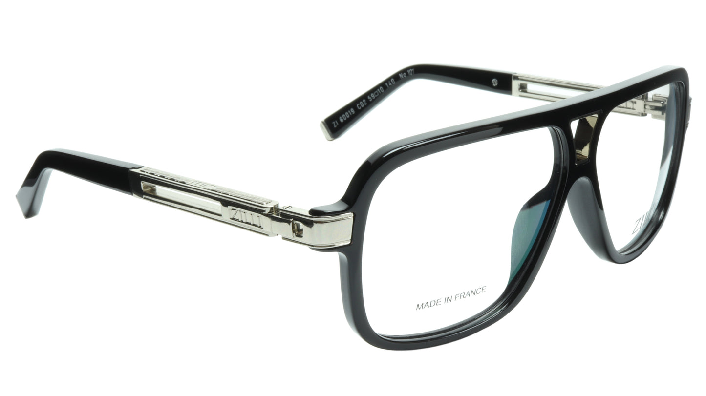 ZILLI Eyeglasses Frame Titanium Acetate Silver France Made ZI 60019 C02 - Frame Bay