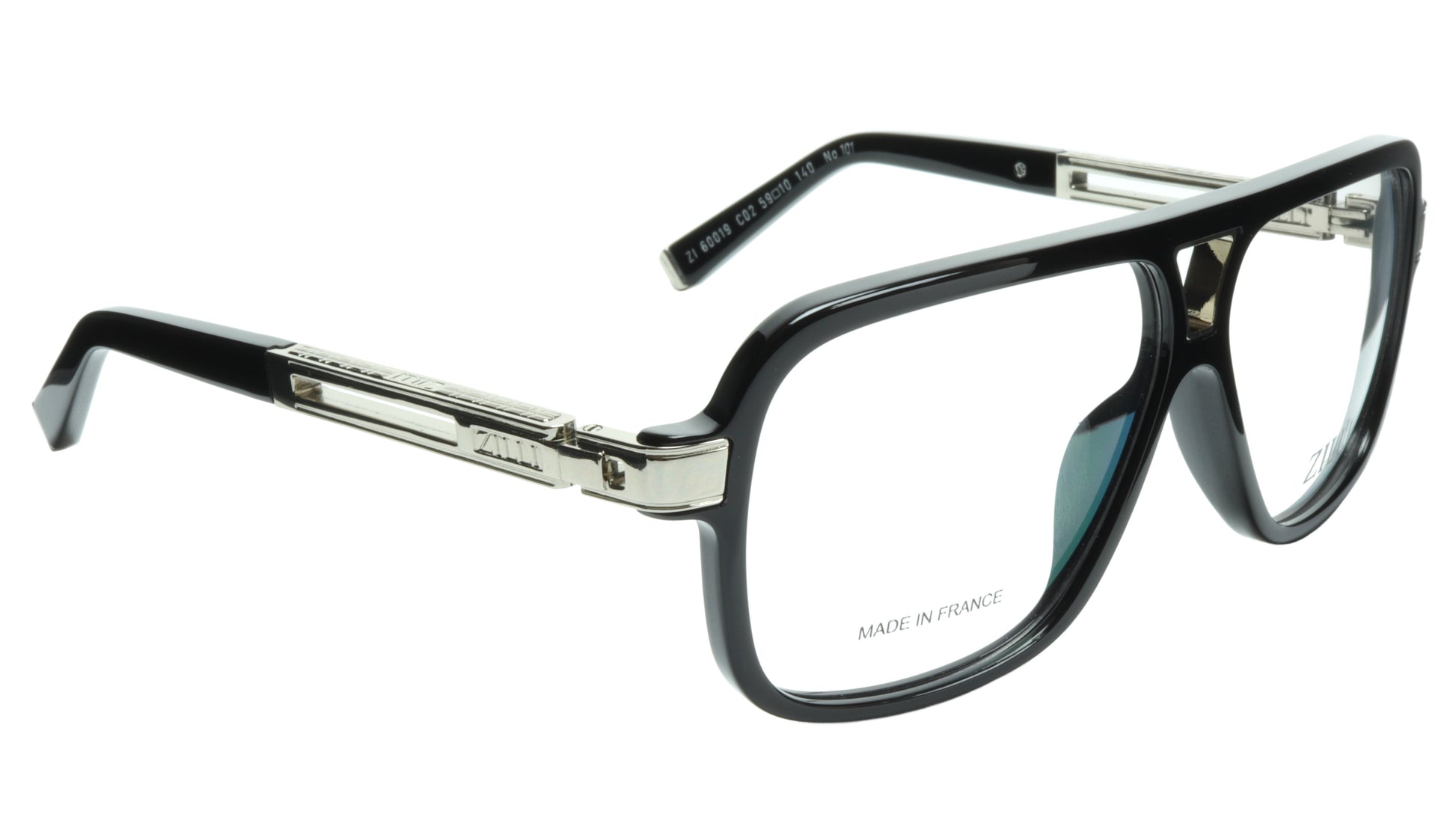 ZILLI Eyeglasses Frame Titanium Acetate Silver France Made ZI 60019 C02 - Frame Bay