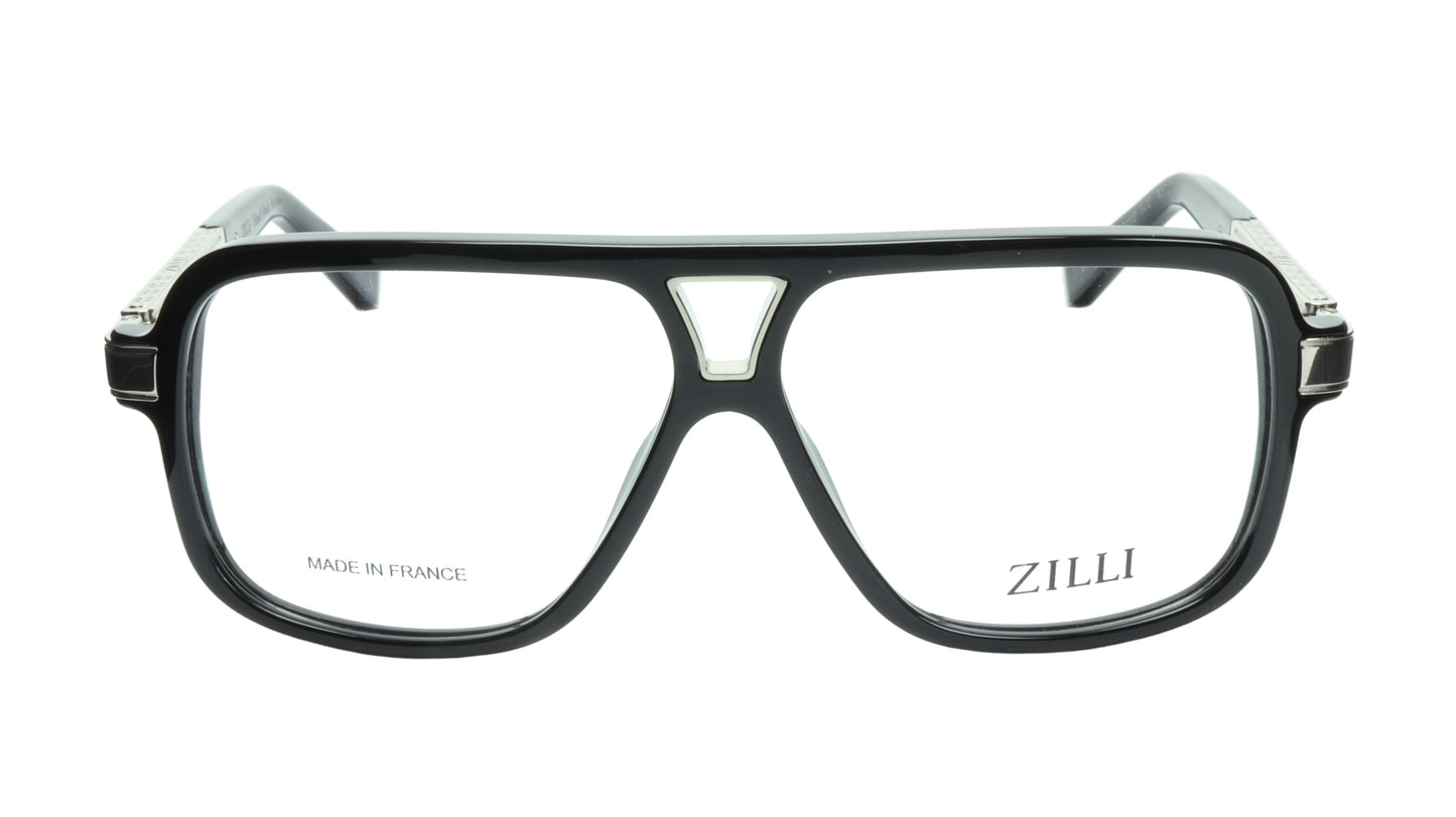 ZILLI Eyeglasses Frame Titanium Acetate Silver France Made ZI 60019 C02 - Frame Bay