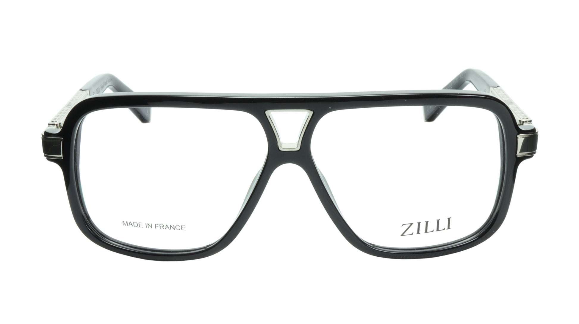 ZILLI Eyeglasses Frame Titanium Acetate Silver France Made ZI 60019 C02 - Frame Bay